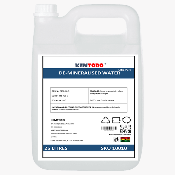 25Litres De-Mineralised Water